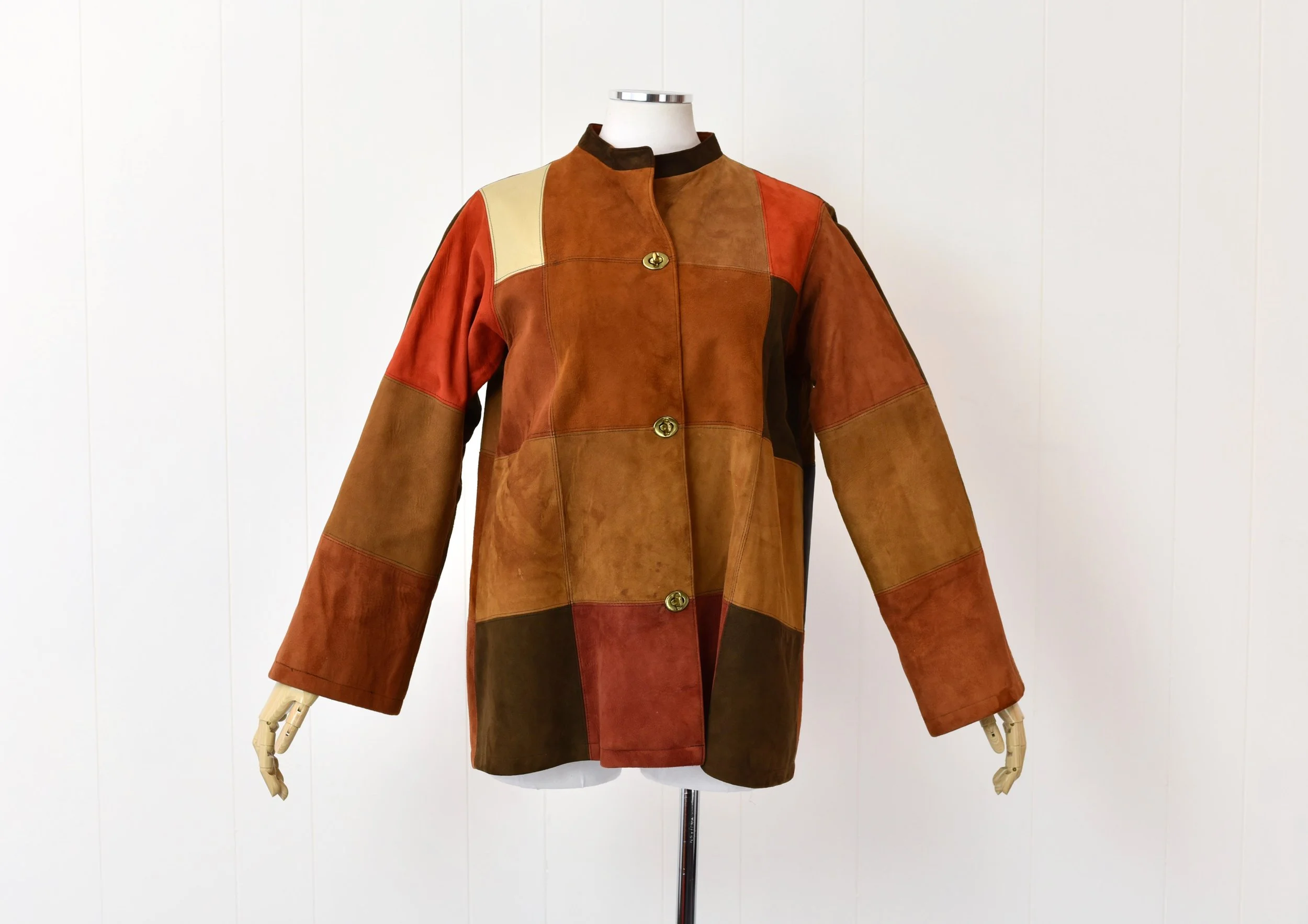RARE 1960s Bonnie Cashin Sills Patchwork Suede Jacket Coat